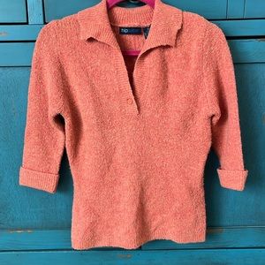 Vintage Super Soft V-Neck Collared Sweater size Medium
